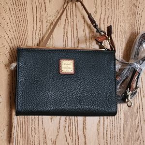 Dooney & Bourke Pebble Grain Small Janine Black Crossbody Bag
